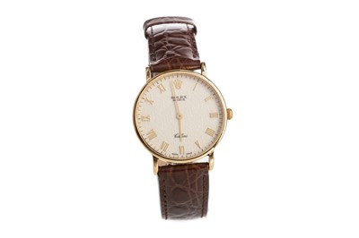 Lot 840 - A GENTLEMAN'S ROLEX CELLINI EIGHTEEN CARAT GOLD MANUAL WIND WRIST WATCH