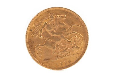 Lot 11 - A GEORGE V GOLD HALF SOVEREIGN DATED 1914