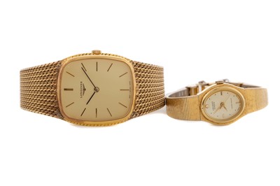 Lot 863 - LADY'S TUDOR ROYAL NINE CARAT GOLD WRIST WATCH AND TWO GOLD PLATED WRIST WATCHES