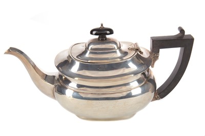 Lot 15 - GEORGE V SILVER TEAPOT