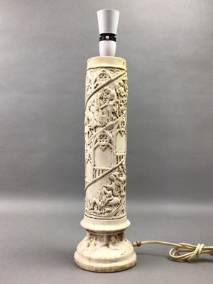 Lot 195 - A LOT OF THREE TABLE LAMPS