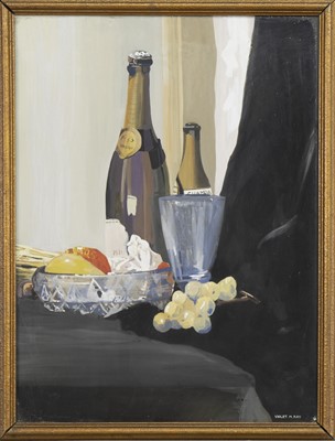 Lot 376 - STILL LIFE WITH CHAMPAGNE, A GOUACHE BY VIOLET MCNEISH KAY