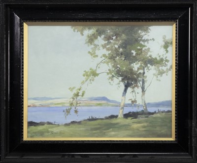 Lot 369 - LOCH SCENE, AN OIL BY SAMUEL JOHN LAMORNA BIRCH