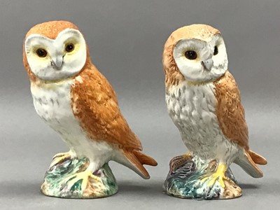 Lot 87 - A PAIR OF BESWICK MODELS OF OWLS
