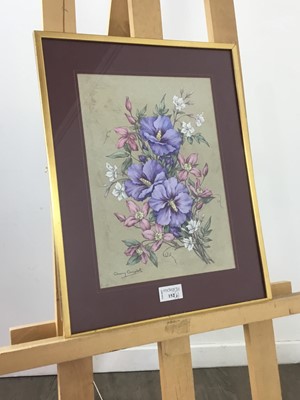 Lot 152 - A STILL LIFE WATERCOLOUR BY CHERRY CAMPBELL AND OTHERS