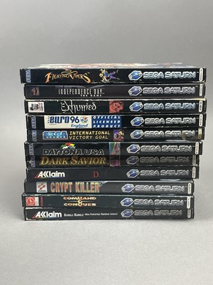 Lot 1004 - A SEGA SATURN CONSOLE AND APPROXIMATELY 37 GAMES