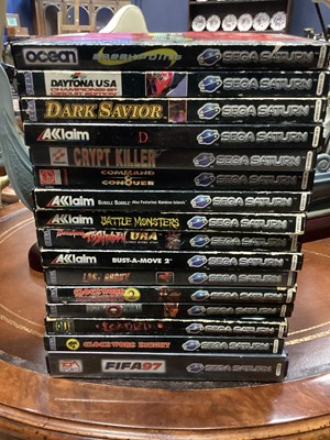 Lot 1004 - A SEGA SATURN CONSOLE AND APPROXIMATELY 37 GAMES
