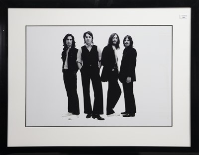 Lot 431 - A MONOCHROME PRINT DEPICTING THE BEATLES