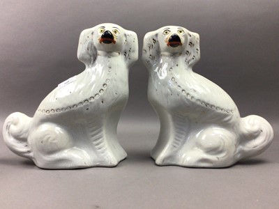 Lot 160 - A PAIR OF STAFFORDSHIRE DOGS
