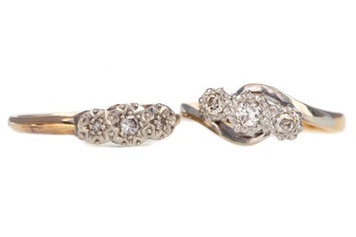 Lot 559 - TWO DIAMOND RINGS