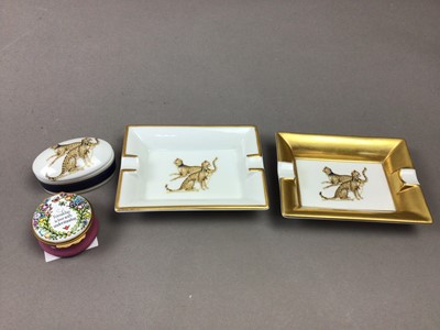 Lot 162 - A FRENCH CERAMIC TRINKET SET AND OTHER ITEMS