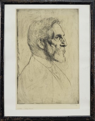 Lot 370 - PORTRAIT OF PHILLIP NORMAN, AN ETCHING  BY WILLIAM STRANG