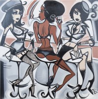 Lot 319 - * LAETITIA GUILBAUD, PARTY TIME oil on canvas,...