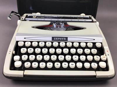 Lot 178 - A ZEPHYR TYPE WRITER, CAMERA AND PEN