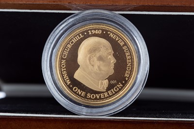 Lot 20 - THE CHURCHILL 70TH ANNIVERSARY GOLD PROOF SOVEREIGN