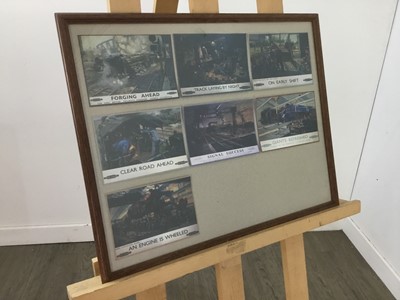 Lot 187 - A RAILWAY HEADBOARD AND OTHER ITEMS