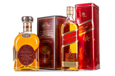 Lot 30 - CARDHU 12 YEAR OLD 1L AND JOHNNIE WALKER RED LABEL 75CL