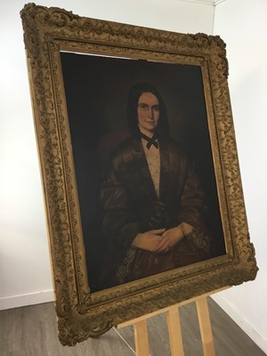 Lot 270 - A VICTORIAN PORTRAIT OF A GENTLEMAN AND A PORTRAIT OF A LADY