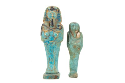 Lot 110 - TWO EGYPTIAN FAIENCE USHABTI