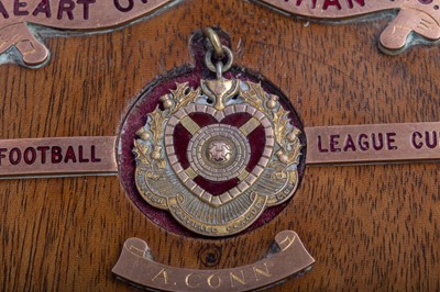 Lot 1557 - ALFIE CONN SR. OF HEART OF MIDLOTHIAN F.C., HIS CAREER MEDALS AND SCOTTISH CUP WINNING SHIRT