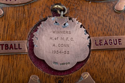 Lot 1557 - ALFIE CONN SR. OF HEART OF MIDLOTHIAN F.C., HIS CAREER MEDALS AND SCOTTISH CUP WINNING SHIRT