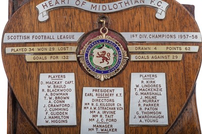 Lot 1557 - ALFIE CONN SR. OF HEART OF MIDLOTHIAN F.C., HIS CAREER MEDALS AND SCOTTISH CUP WINNING SHIRT