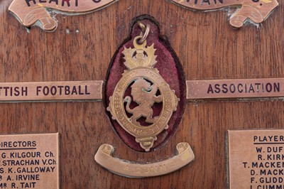 Lot 1557 - ALFIE CONN SR. OF HEART OF MIDLOTHIAN F.C., HIS CAREER MEDALS AND SCOTTISH CUP WINNING SHIRT