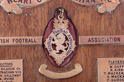 Lot 1557 - ALFIE CONN SR. OF HEART OF MIDLOTHIAN F.C., HIS CAREER MEDALS AND SCOTTISH CUP WINNING SHIRT