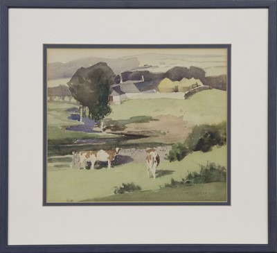 Lot 379 - CATTLE, A WATERCOLOUR BY WILLIAM HANNA CLARKE