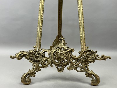 Lot 217 - TWO CAST BRASS TABLE EASELS