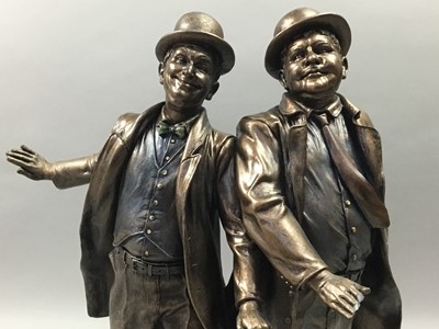 Lot 230 - A RESIN GROUP OF LAUREL AND HARDY