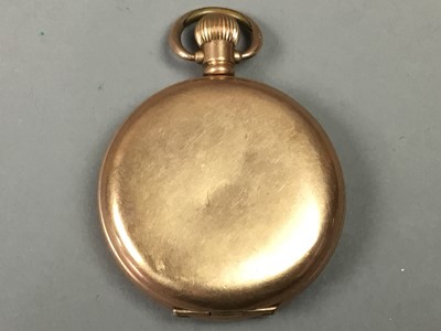 Lot 227 - A GOLD PLATED POCKET WATCH AND THREE WRIST WATCHES