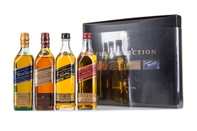 Lot 44 - JOHNNIE WALKER THE COLLECTION - RED LABEL, BLACK LABEL, GOLD LABEL AND BLUE LABEL (4 X 20CL)