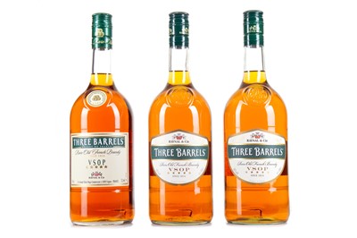 Lot 47 - 3 BOTTLES OF THREE BARRELS VSOP 1L