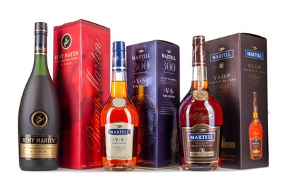 Lot 71 - REMY MARTIN VSOP 1L, MARTELL VSOP 1L AND VS