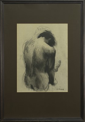 Lot 89 - FEMALE NUDE STUDY, A PENCIL DRAWING BY STEPHEN CONROY