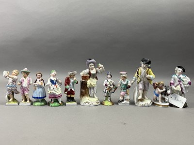 Lot 320 - A CONTINENTAL PORCELAIN CANDLEABRUM AND OTHER CERAMICS