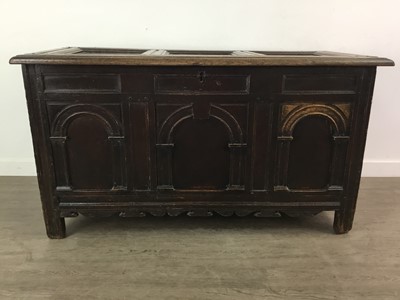 Lot 839 - A 17TH CENTURY OAK BLANKET CHEST