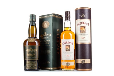 Lot 83 - GLENLIVET ARCHIVE AND ABERLOUR 10 YEAR OLD