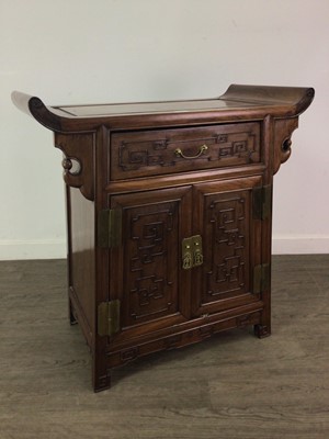 Lot 1064 - CHINESE ROSEWOOD ALTAR CABINET