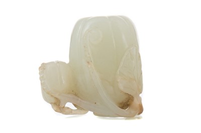 Lot 1043 - CHINESE CELADON JADE CARVING