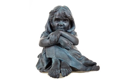 Lot 127 - SEATED GIRL, A SCULPTURE BY WALTER AWLSON