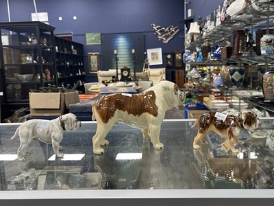 Lot 427 - TWO ROYAL DOULTON BULLDOGS AND ANOTHER