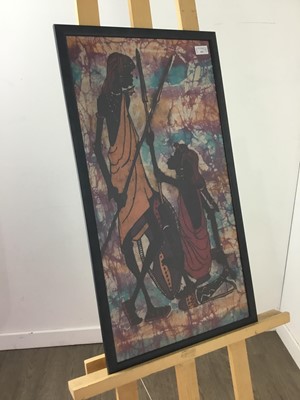 Lot 411 - A PAIR OF BATIK WALL ART PANELS