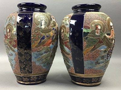 Lot 433 - A PAIR OF JAPANESE OVOID VASES
