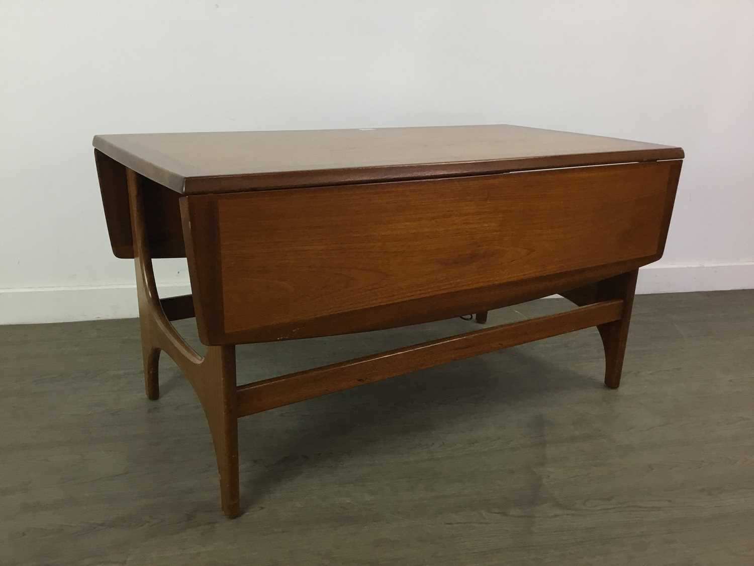 Lot 408 - A TEAK G-PLAN DROP LEAF COFFEE TABLE