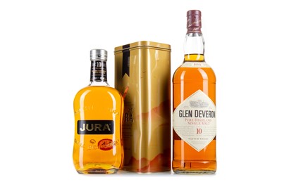 Lot 94 - JURA 10 YEAR OLD AND GLEN DEVERON 10 YEAR OLD 1L