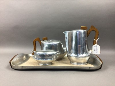 Lot 450 - A PIQUOT WARE THREE PIECE SERVICE