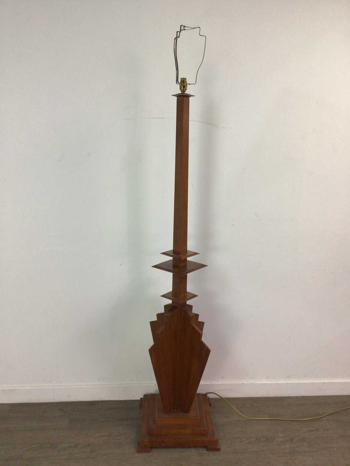 Lot 312 - MAHOGANY STANDARD LAMP OF ART DECO DESIGN