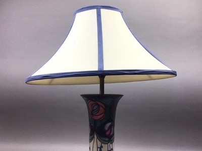 Lot 451 - A PAIR OF MOORCROFT MACKINTOSH ROSE TABLE LAMPS